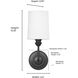 Leena Indoor Wall Sconce Wall Light in Vintage Brass